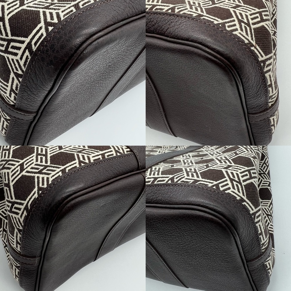 Authentic Hermès canvas/ brown leather Garden party 36 - Picture 12 of 17